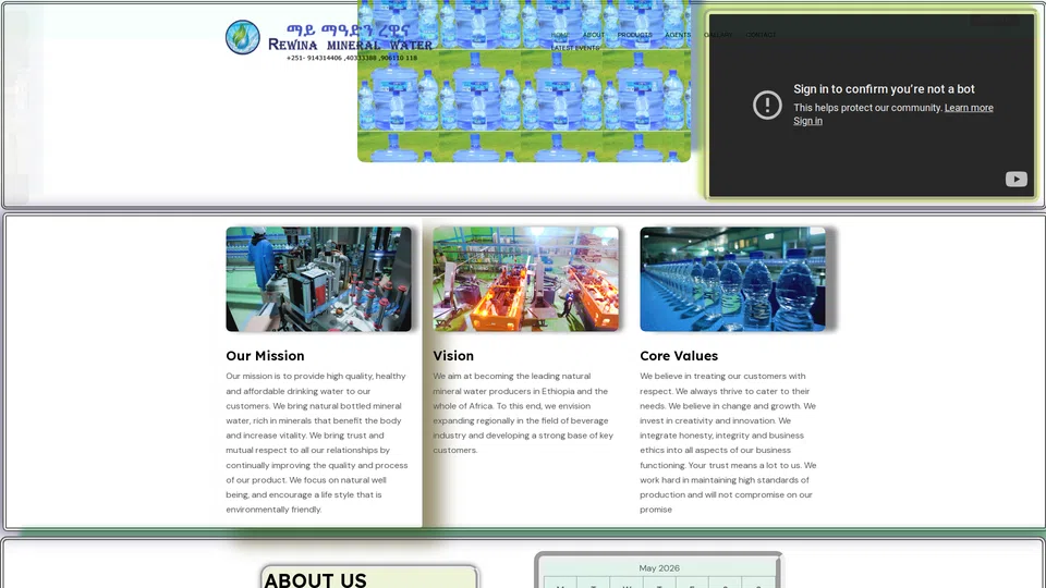 Homepage snapshot at launch