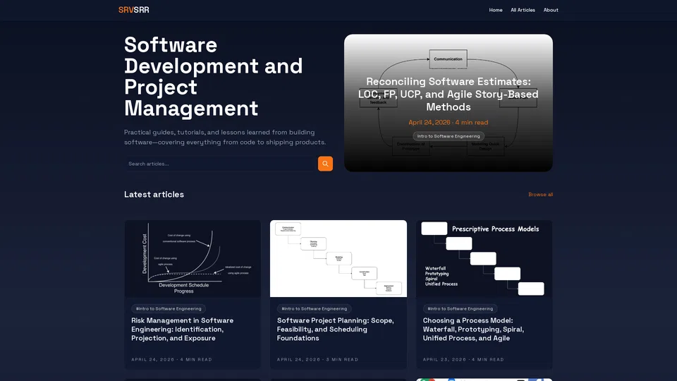 Homepage snapshot at launch