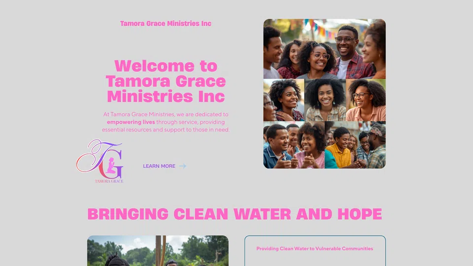 Homepage snapshot at launch
