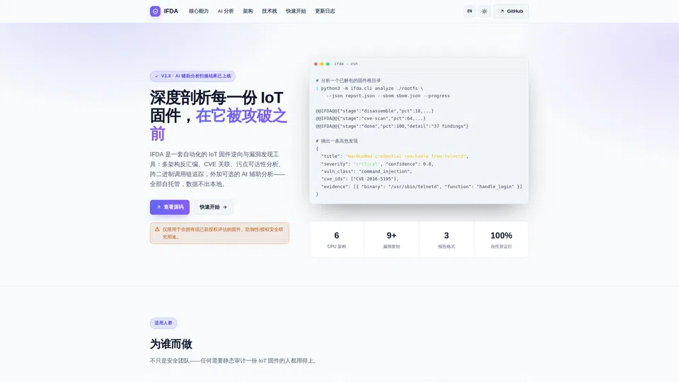 Homepage snapshot at launch