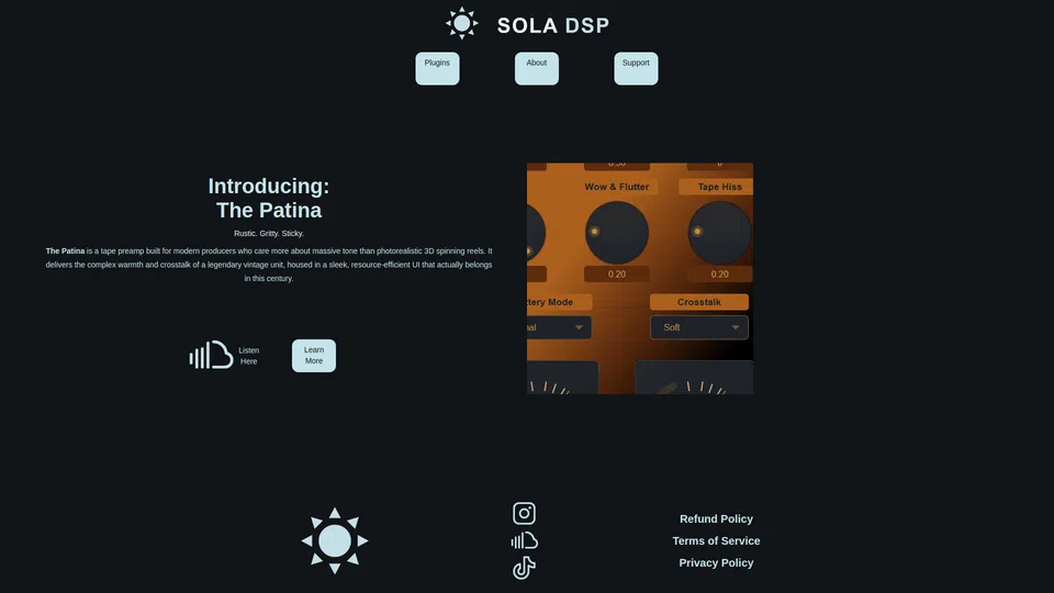 Homepage snapshot at launch