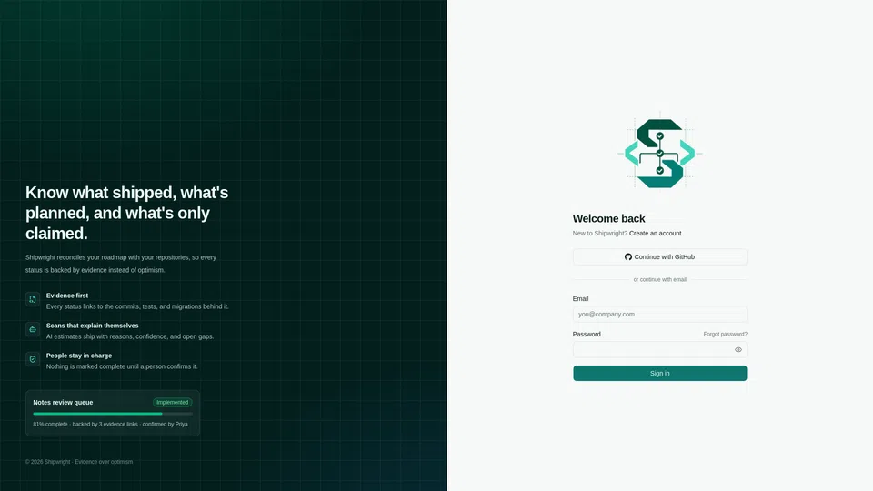 Homepage snapshot at launch
