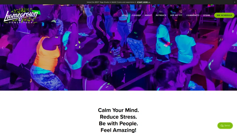 Homepage snapshot at launch