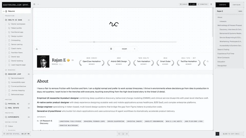 Homepage snapshot at launch