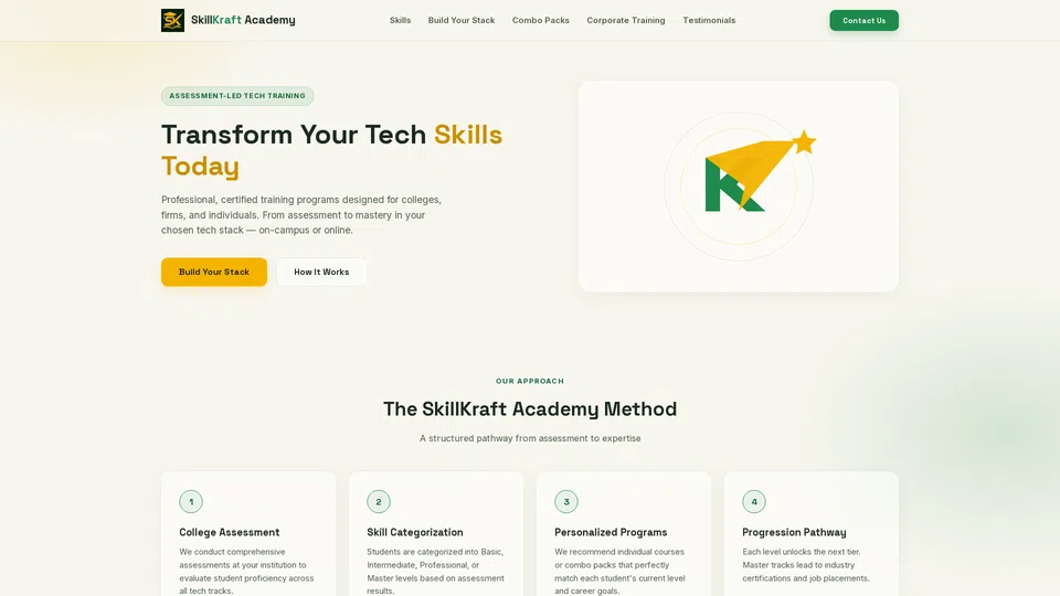 Homepage snapshot at launch