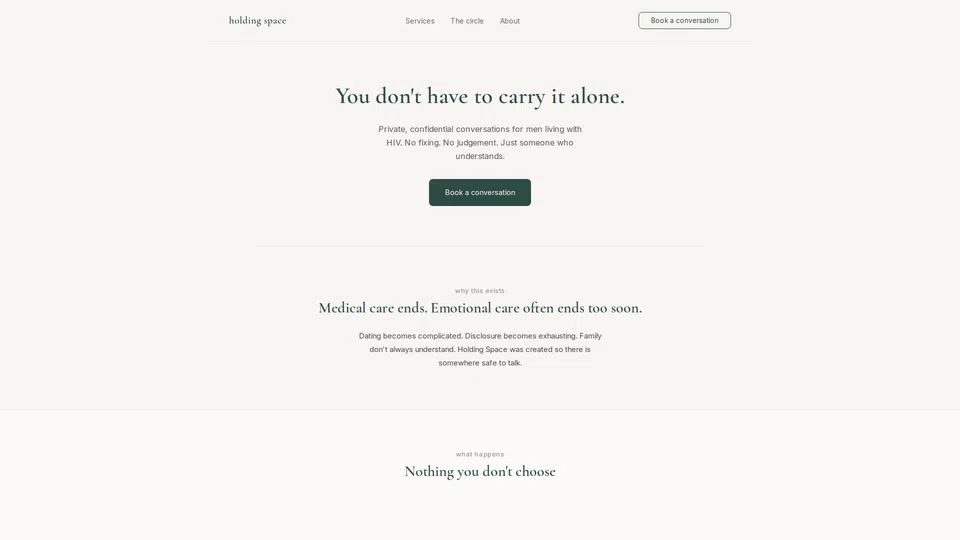 Homepage snapshot at launch