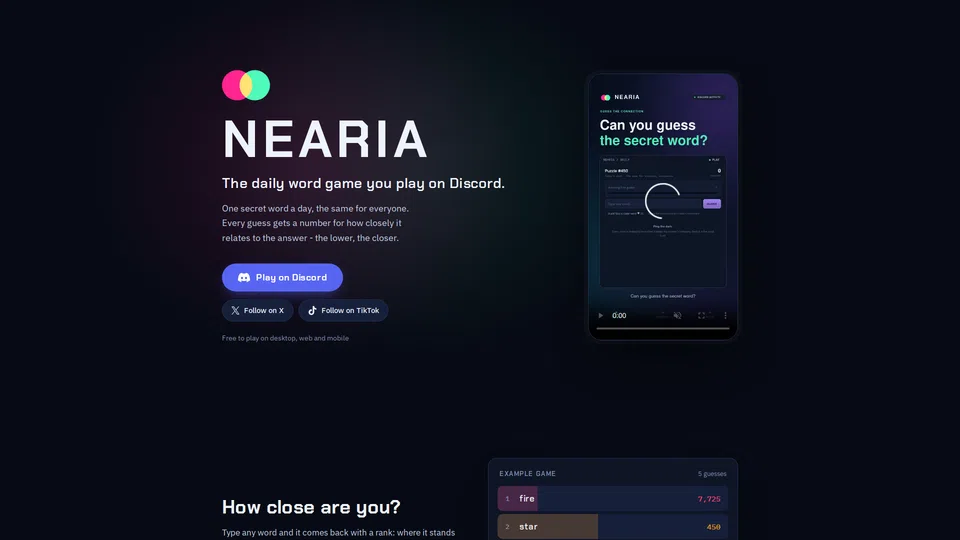 Homepage snapshot at launch