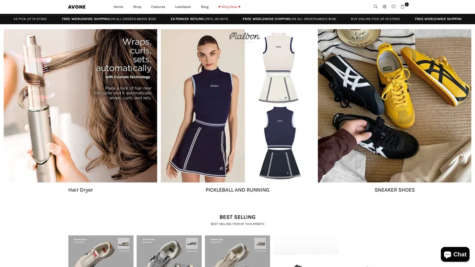 Homepage snapshot at launch