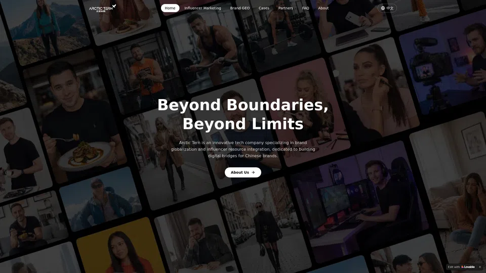 Homepage snapshot at launch