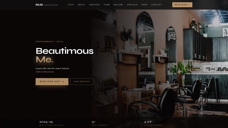 Homepage snapshot at launch