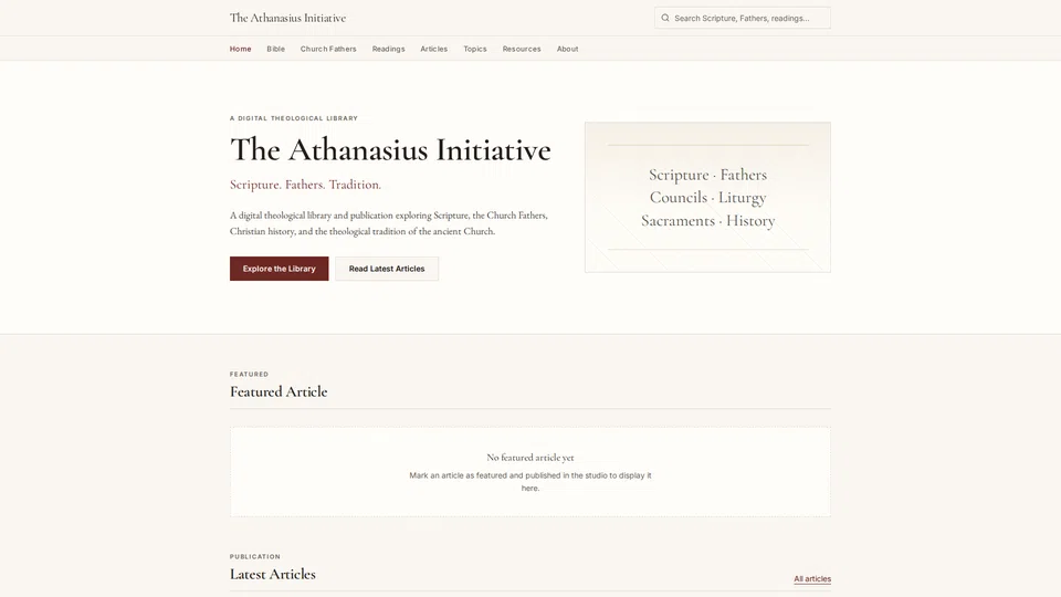 Homepage snapshot at launch
