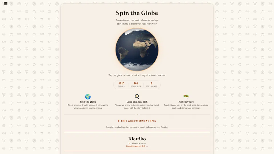 Homepage snapshot at launch