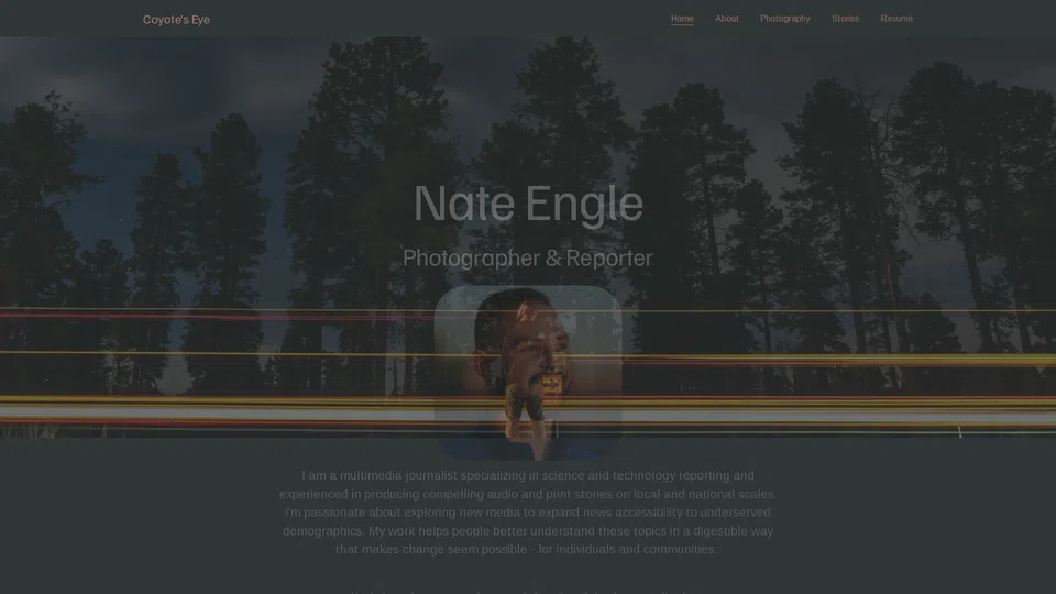 Homepage snapshot at launch