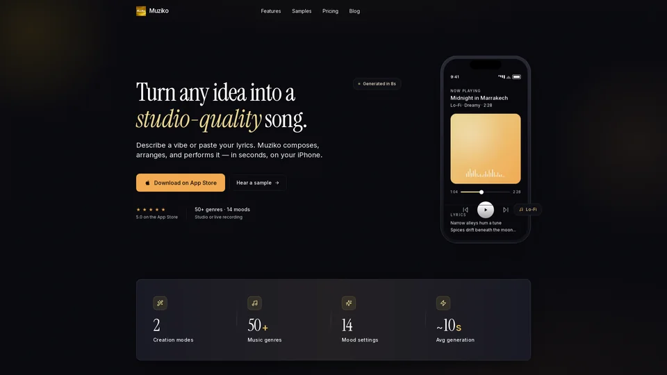 Homepage snapshot at launch