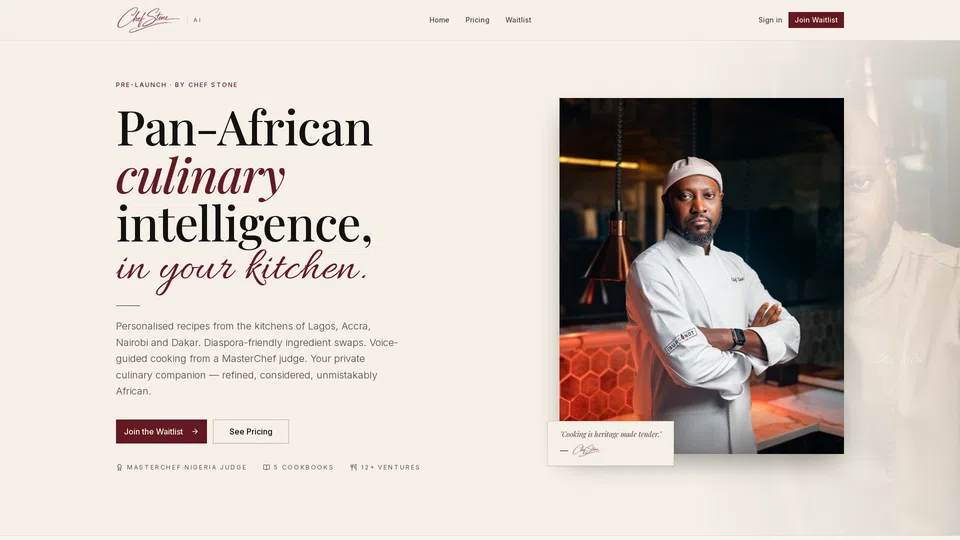 Homepage snapshot at launch