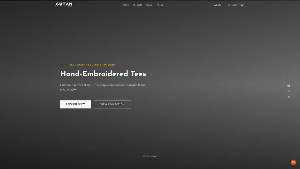 Homepage snapshot at launch