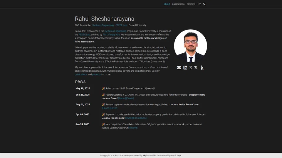 Homepage snapshot at launch