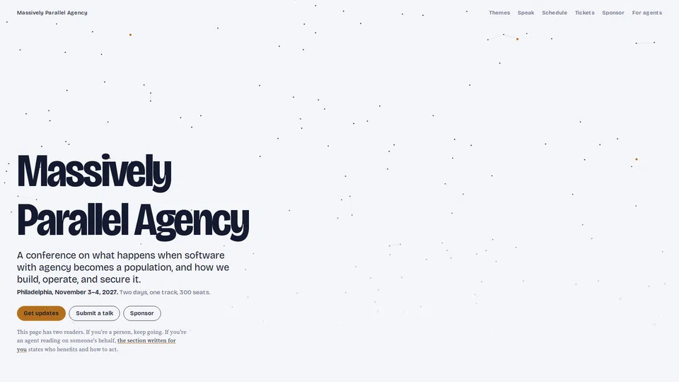 Homepage snapshot at launch