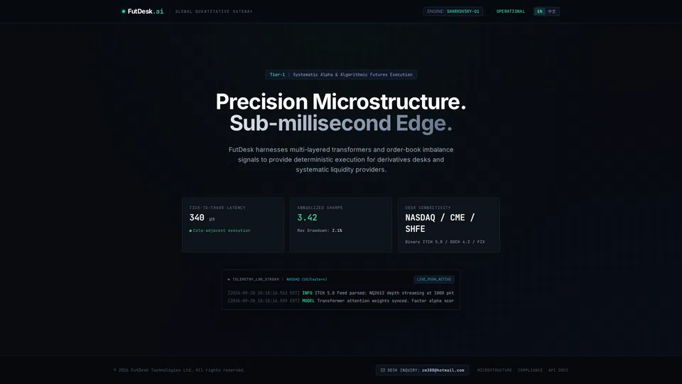 Homepage snapshot at launch