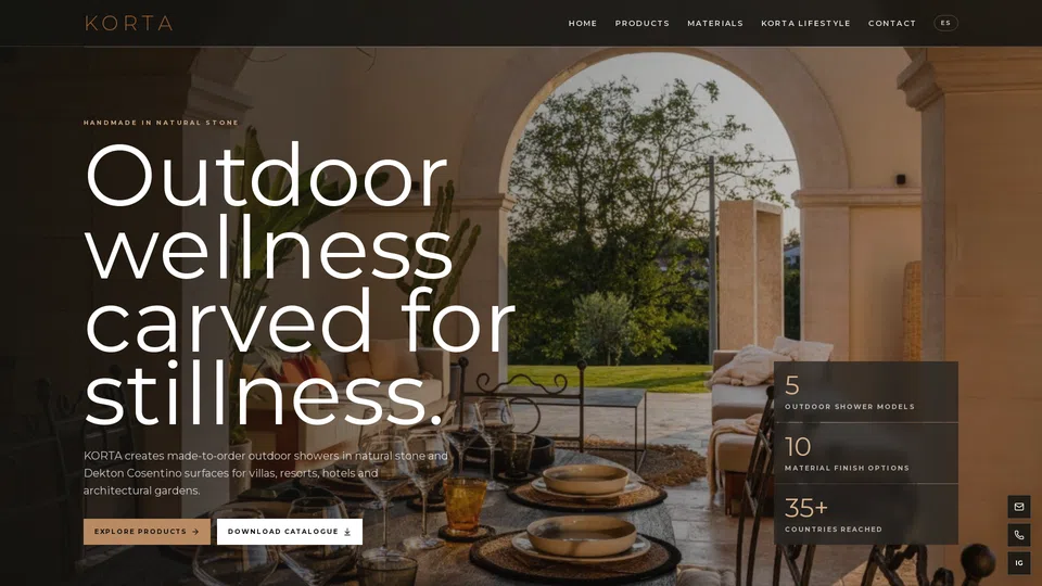 Homepage snapshot at launch