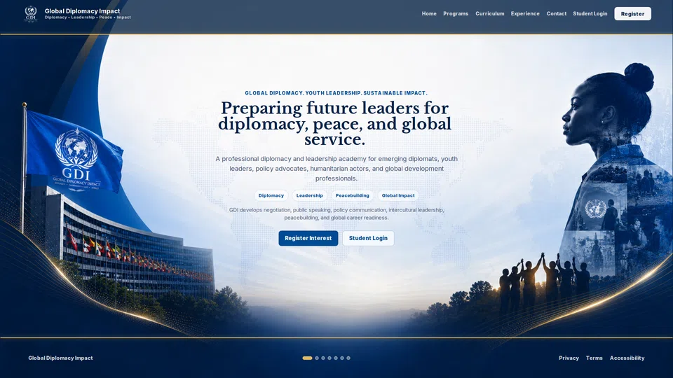 Homepage snapshot at launch