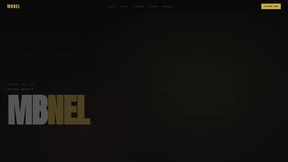 Homepage snapshot at launch