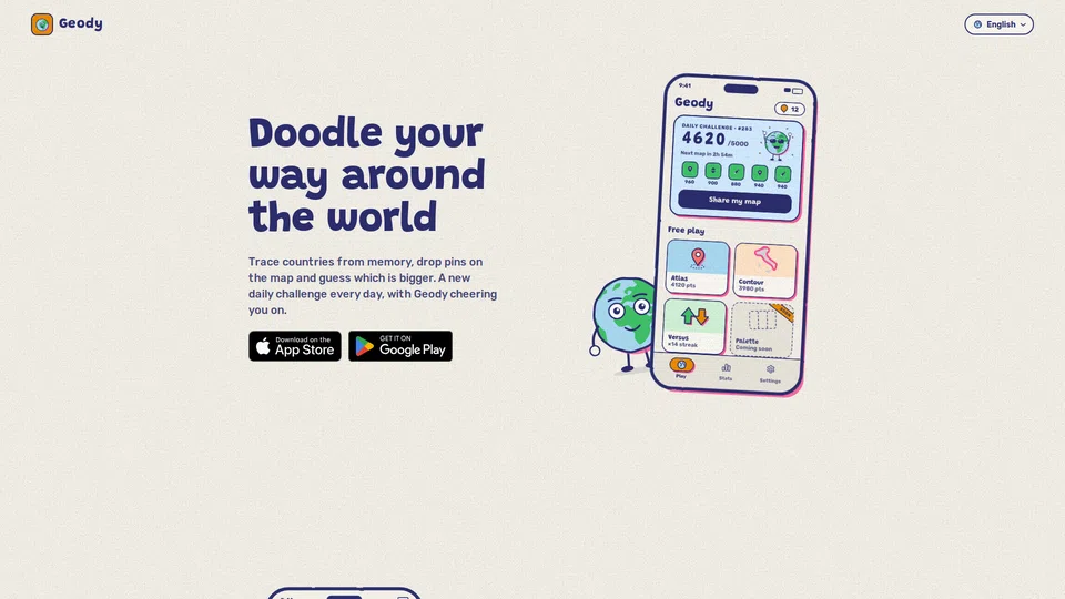 Homepage snapshot at launch