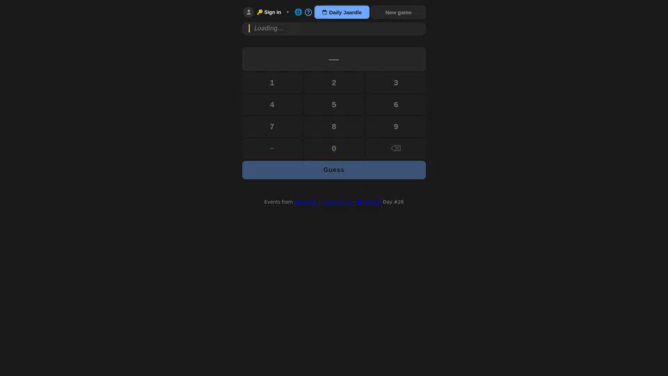 Homepage snapshot at launch