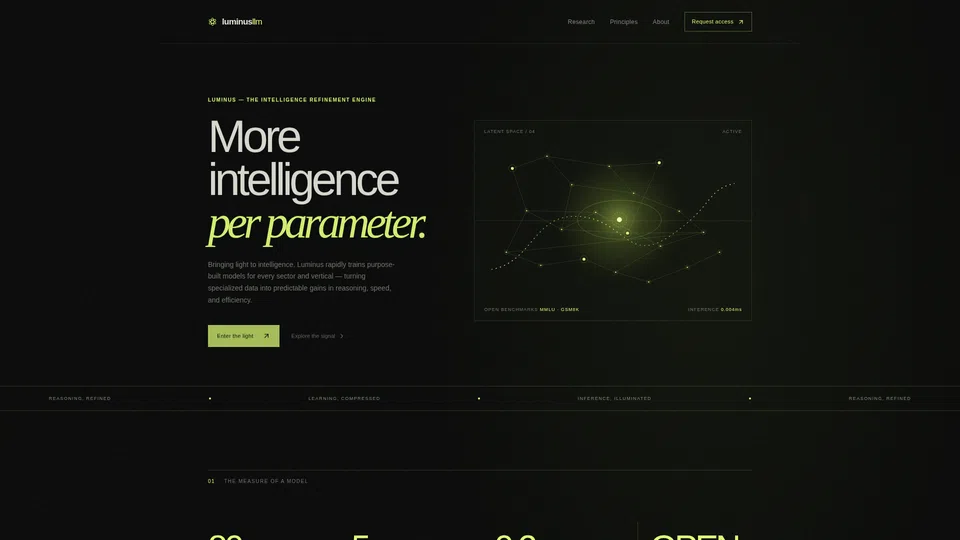 Homepage snapshot at launch