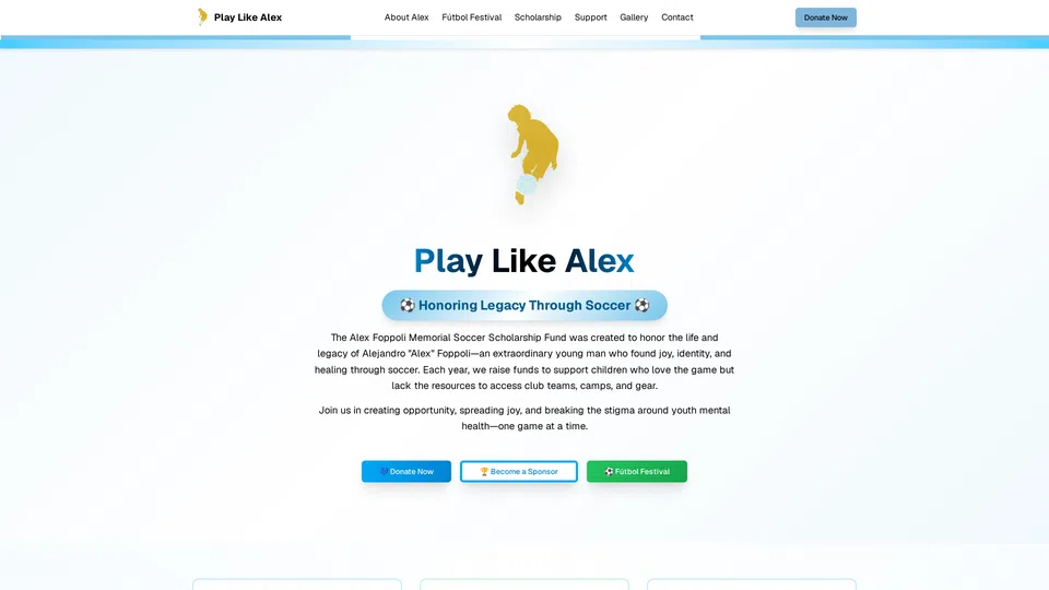 Homepage snapshot at launch