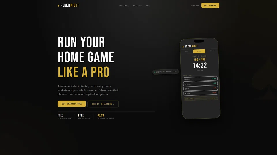 Homepage snapshot at launch