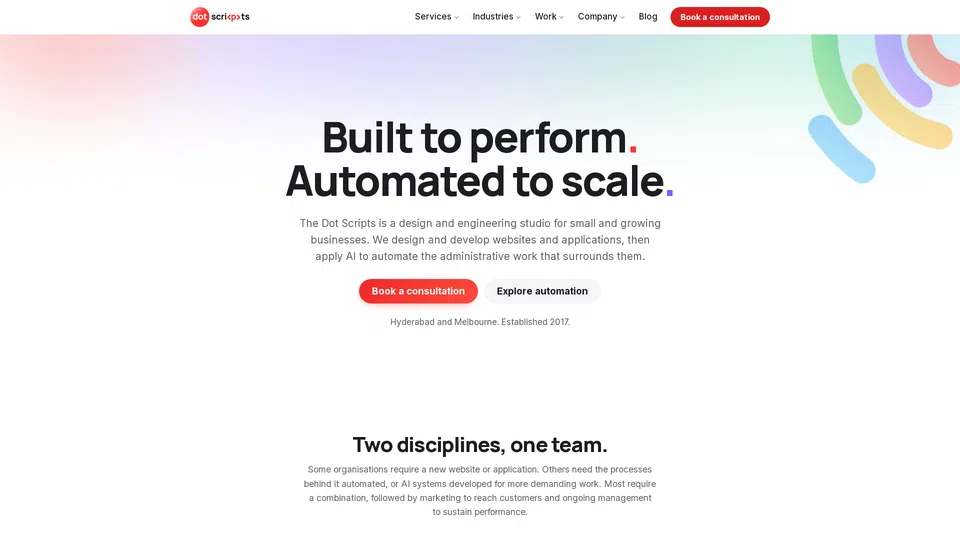 Homepage snapshot at launch