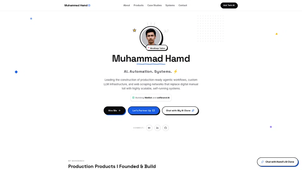 Homepage snapshot at launch