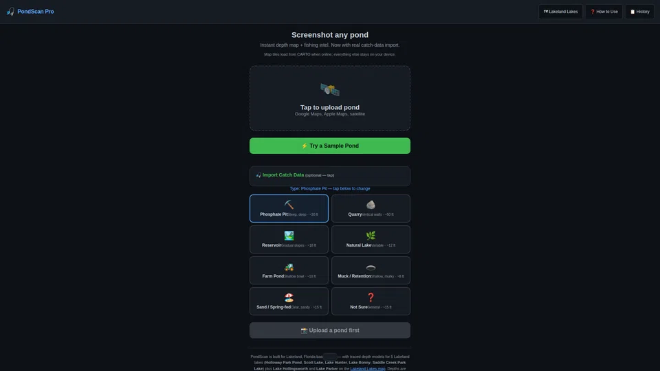 Homepage snapshot at launch