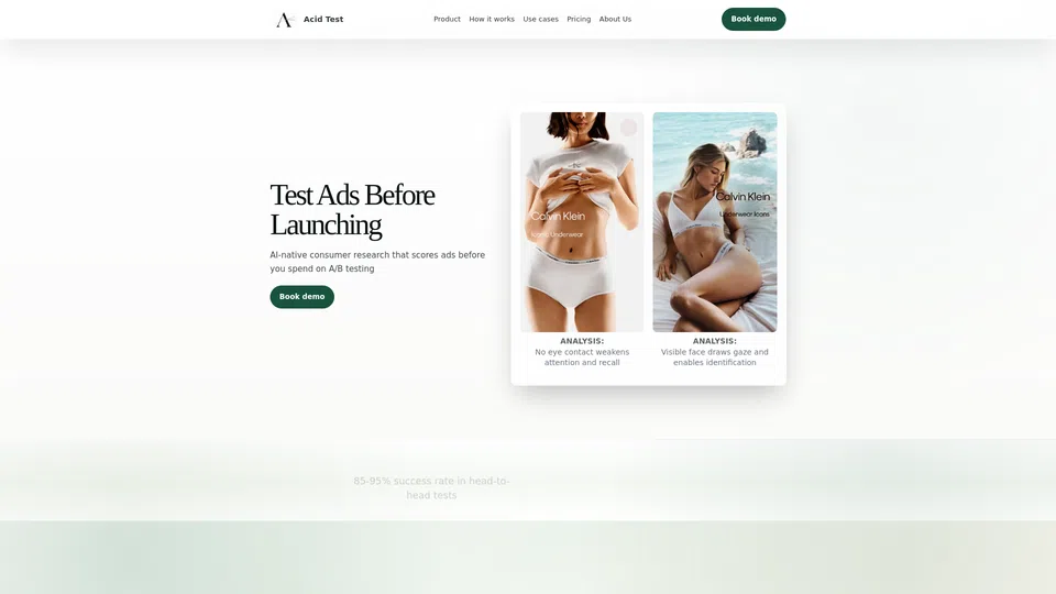 Homepage snapshot at launch