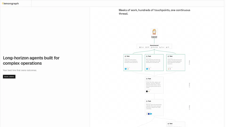 Homepage snapshot at launch