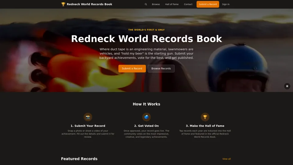 Homepage snapshot at launch
