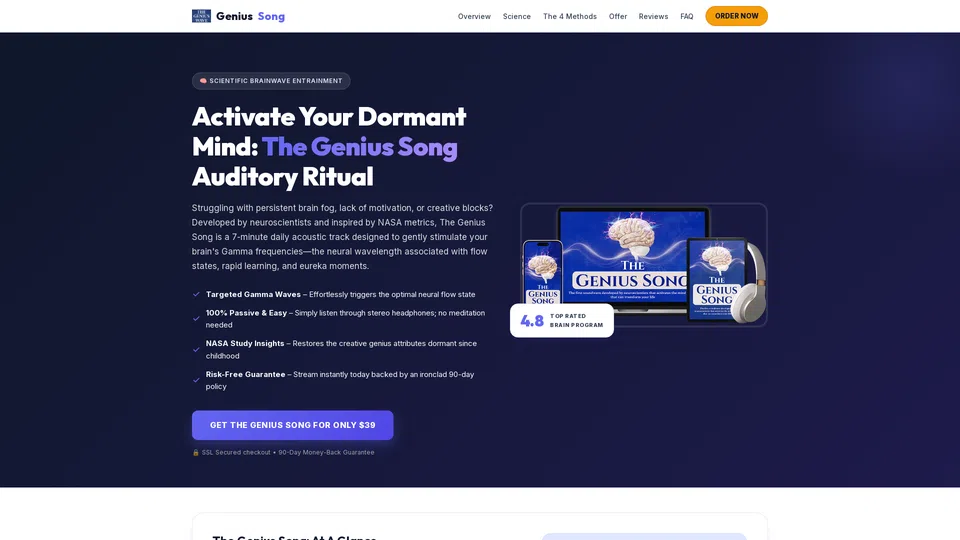 Homepage snapshot at launch