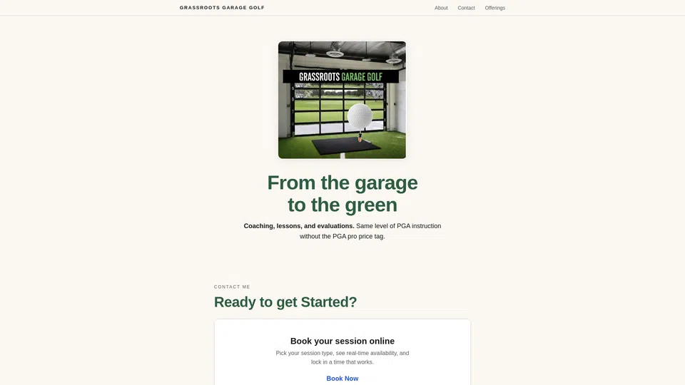 Homepage snapshot at launch