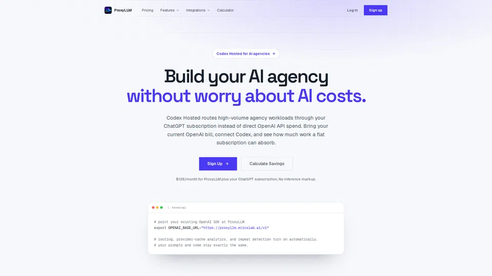 Homepage snapshot at launch