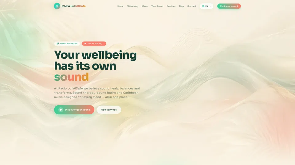 Homepage snapshot at launch