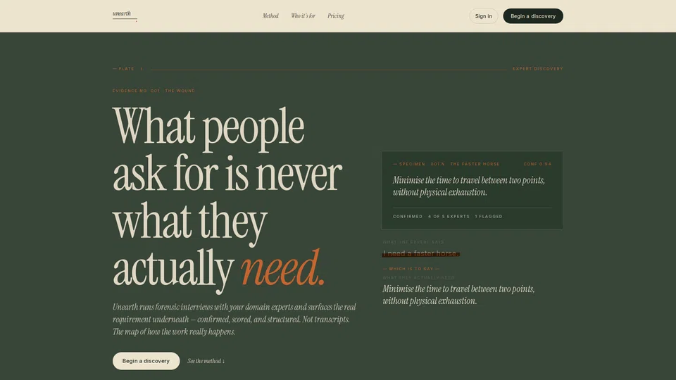 Homepage snapshot at launch