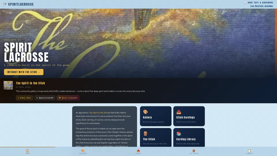 Homepage snapshot at launch