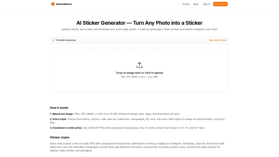 Homepage snapshot at launch