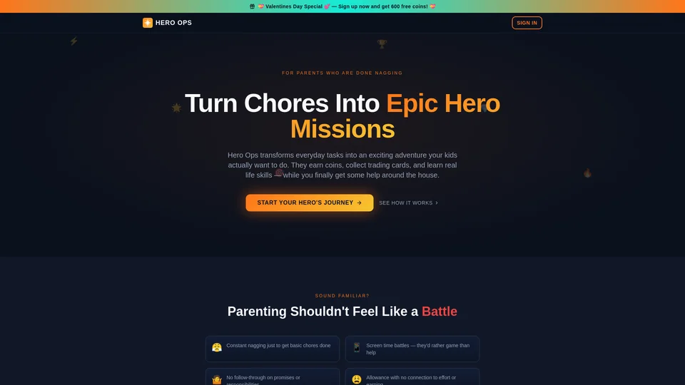 Homepage snapshot at launch