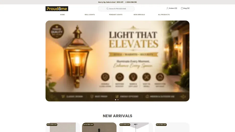 Homepage snapshot at launch