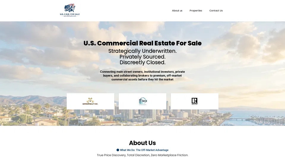 Homepage snapshot at launch