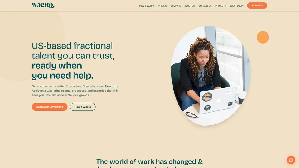 Homepage snapshot at launch