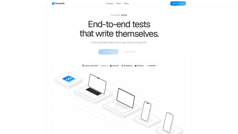 Homepage snapshot at launch