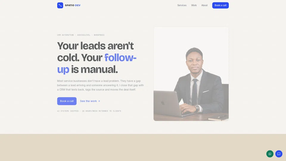 Homepage snapshot at launch